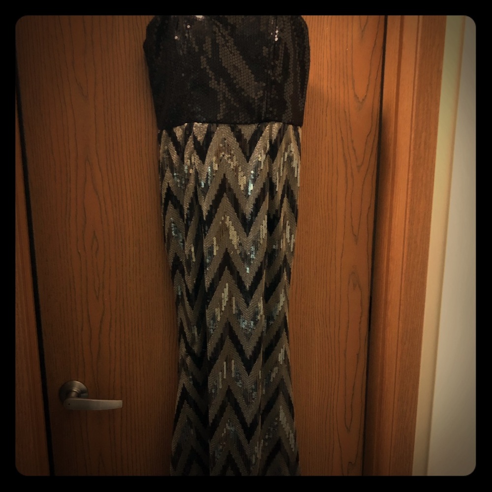 sequined gown